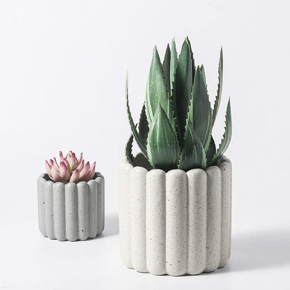 Concrete succulent pots table top decor cement flower pots